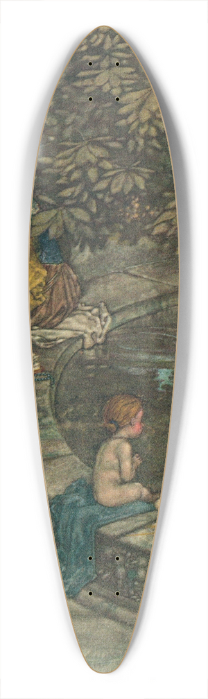 William Heath Robinson - He was always at hand 39.3 inch art pintail longboard deck