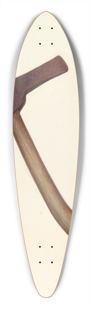 William H. Edwards - Post Axe 39.3 inch art pintail longboard deck