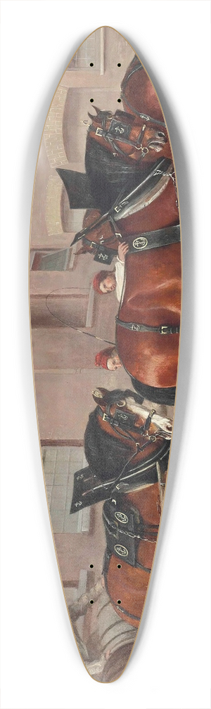 William Henry Davis - Preparing The Drey 39.3 inch art pintail longboard deck