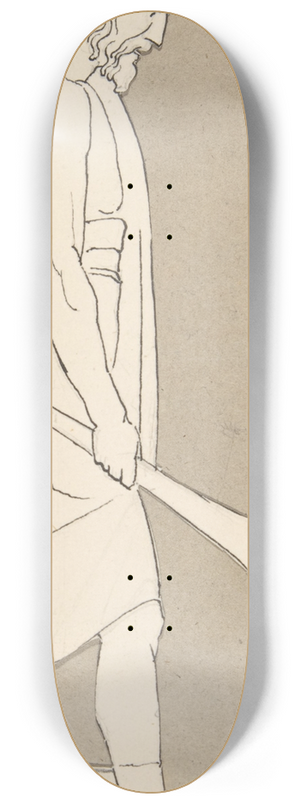 After John Flaxman - Design for large fireplace white tiles produced in Wedgwoods factory 8.25 inch art skate deck After John Flaxman - Design for large fireplace white tiles produced in Wedgwoods factory 8.25 inch art skate deck