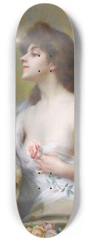 Delphin Enjolras - Girl with a rose 8.25 inch art skate deck