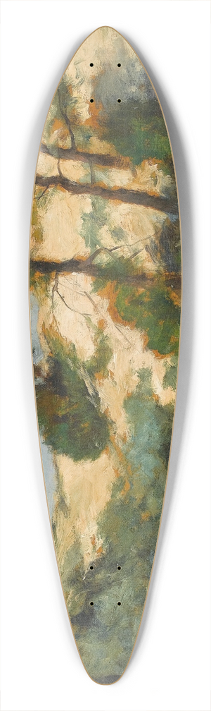 William Henry Howe - Dunes and Scrub Pine 39.3 inch art pintail longboard deck
