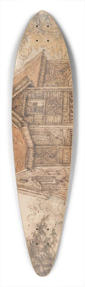 William Henry Hunt - A Lodge at Cassiobury 39.3 inch art pintail longboard deck