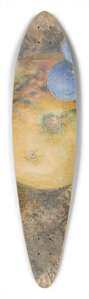 William Henry Hunt - An Apple, Grapes and a Hazelnut on a Mossy Bank 39.3 inch art pintail longboard deck