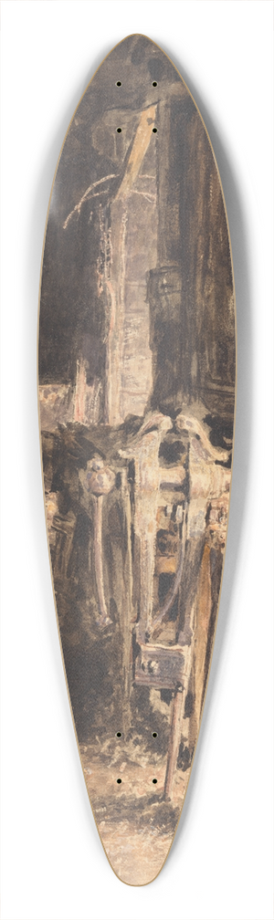 William Henry Hunt - Barn Interior 39.3 inch art pintail longboard deck