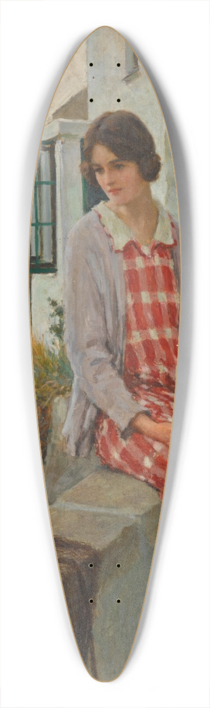 William Henry Margetson - ALass that Loved a Sailor 39.3 inch art pintail longboard deck