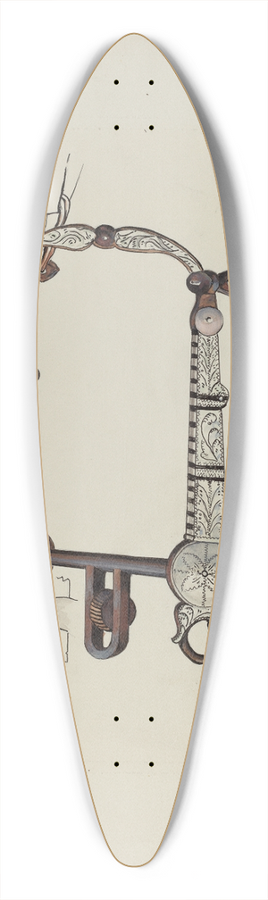 William Herbert - Bit 39.3 inch art pintail longboard deck