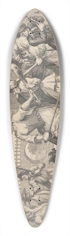 William Hogarth - Hudibras Vanquishd by Trulla (no.5) 39.3 inch art pintail longboard deck