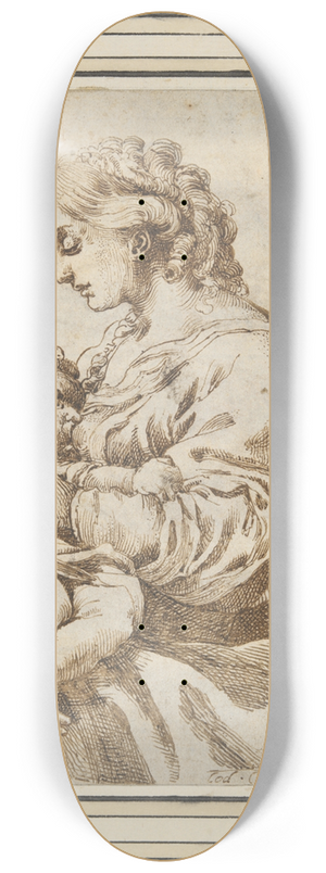 After Lodovico Carracci - Virgin andChild 8.25 inch art skate deck
