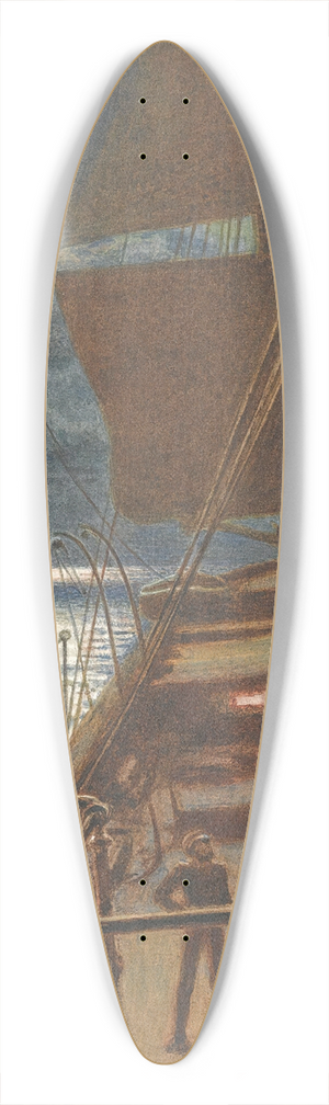 William Holman Hunt - Homeward Bound (The Pathless Waters) 39.3 inch art pintail longboard deck