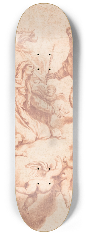 After Luca Giordano - Saint Anne Received in Heaven by Christ and the Virgin 8.25 inch art skate deck After Luca Giordano - Saint Anne Received in Heaven by Christ and the Virgin 8.25 inch art skate deck