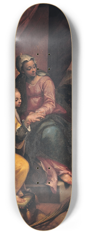 Denys Calvaert - Mystic marriage of Saint Catherine 8.25 inch art skate deck