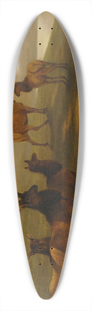 William Jacob Hays Sr. - American Elk 39.3 inch art pintail longboard deck