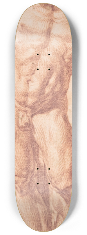 Denys Calvaert - Standing Male Nude 8.25 inch art skate deck