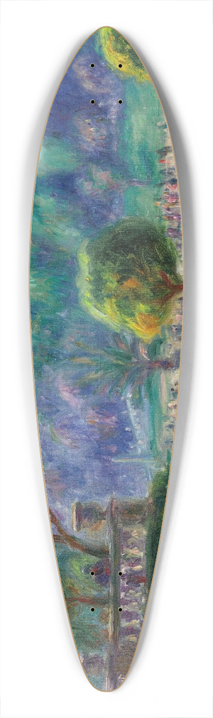 William James Glackens - The Balustrade, Luxembourg Gardens 39.3 inch art pintail longboard deck