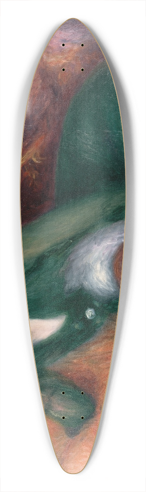 William James Glackens - Young Woman in Green 39.3 inch art pintail longboard deck