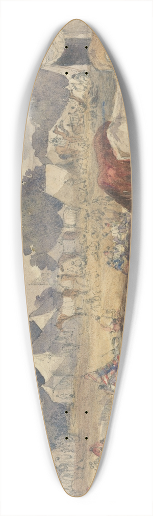 William James Mller - An Eastern Encampment 39.3 inch art pintail longboard deck