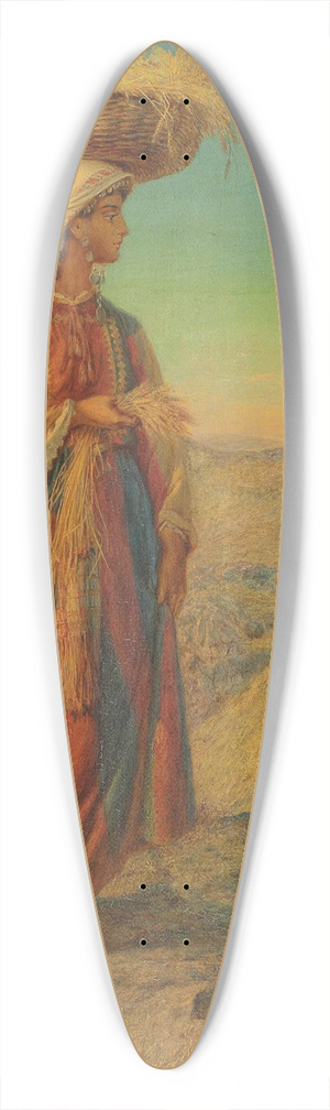 William James Webbe - Ruth: An Eastern Gleaner 39.3 inch art pintail longboard deck