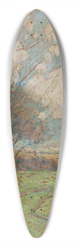 William J. Forsyth - Landscape; Path to the Fields 39.3 inch art pintail longboard deck