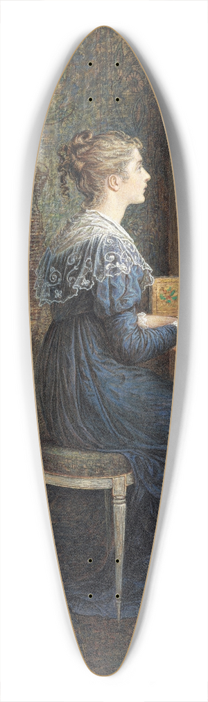 William John Hennessy - An Old Song 39.3 inch art pintail longboard deck