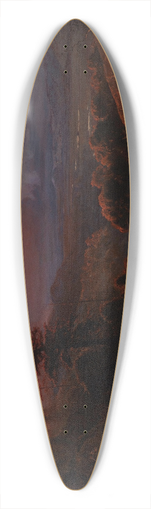 William Keith - Sunset on Mount Diablo (Marin Sunset) 39.3 inch art pintail longboard deck