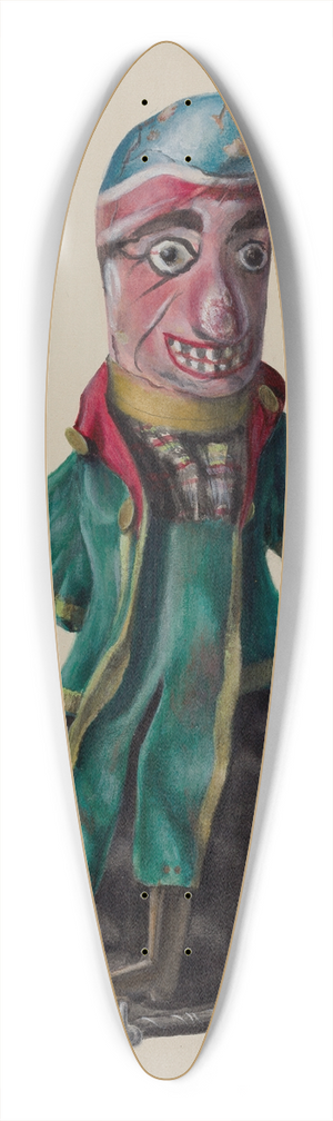 William Kerby - Hand Puppet Punch 39.3 inch art pintail longboard deck