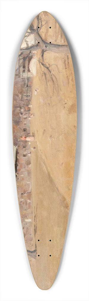 William Langson Lathrop - Feeding the Chickens 39.3 inch art pintail longboard deck