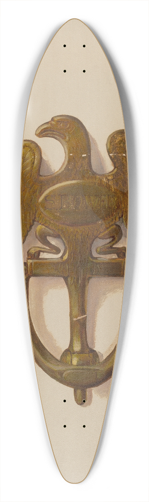 William L. Antrim - Door Knocker 39.3 inch art pintail longboard deck