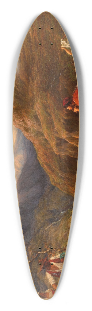 William Linnell - Goat herds in the Apennines 39.3 inch art pintail longboard deck