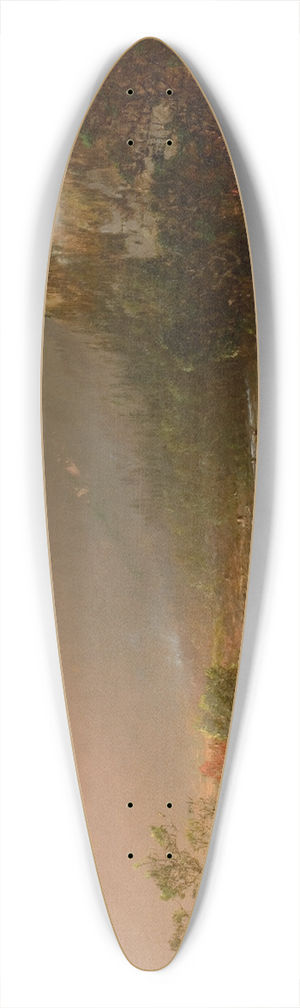 William Louis Sonntag - Among the Pilot Mountains, New Hampshire 39.3 inch art pintail longboard deck
