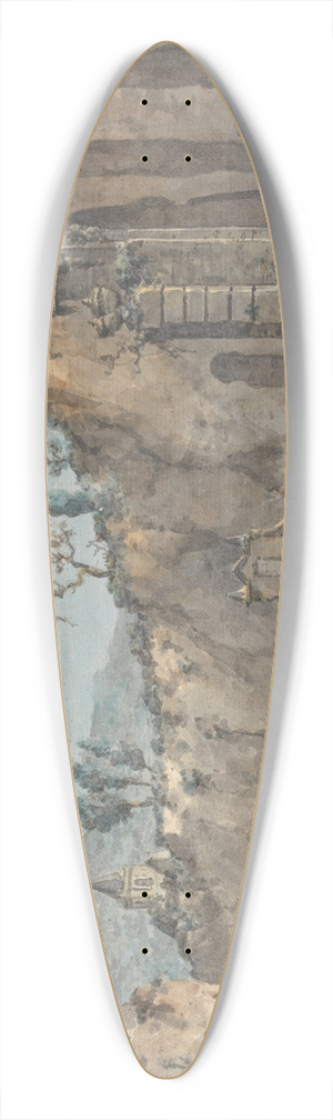 William Marlow - Oxcart in the Grotto at Posillipo 39.3 inch art pintail longboard deck