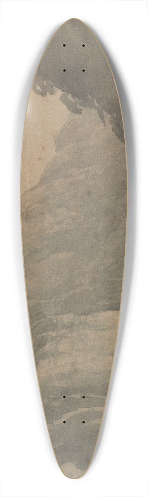 William Marshall Cooper - Hawks Crag, Buller River by moonlight 39.3 inch art pintail longboard deck