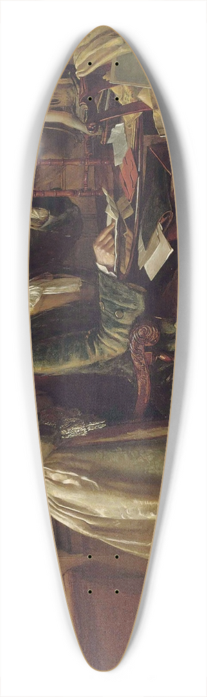 William Maw Egley - Tracing The Ships Course 39.3 inch art pintail longboard deck