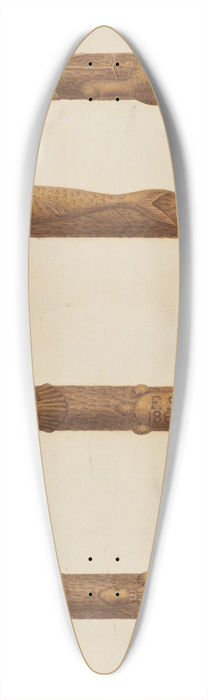William McAuley - Walking Stick 39.3 inch art pintail longboard deck
