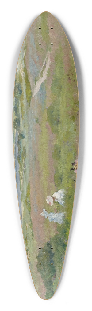 William Merritt Chase - Landscape; Shinnecock, Long Island 39.3 inch art pintail longboard deck