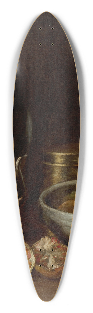 William Merritt Chase - Still Life with Tea Kettle and Fruit 39.3 inch art pintail longboard deck