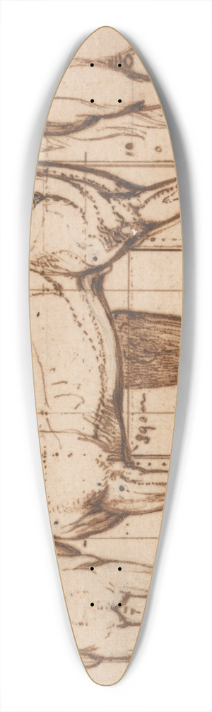 William Mulready - Anatomical Study of a Horse 39.3 inch art pintail longboard deck