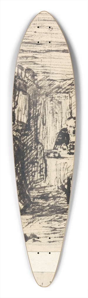 William Mulready - Denial and Disappointment 39.3 inch art pintail longboard deck