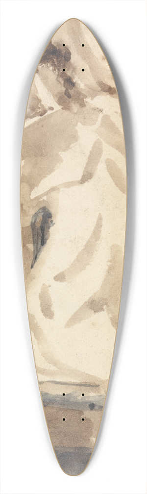 William Mulready - Study for a Girl Reading 39.3 inch art pintail longboard deck