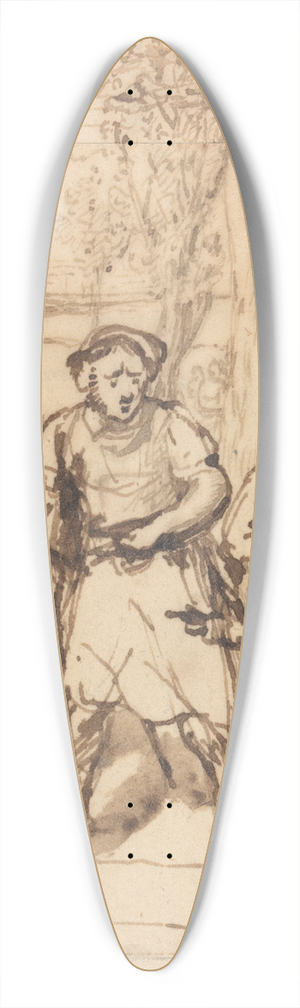 William Mulready - The Fight Interrupted 39.3 inch art pintail longboard deck William Mulready - The Fight Interrupted 39.3 inch art pintail longboard deck