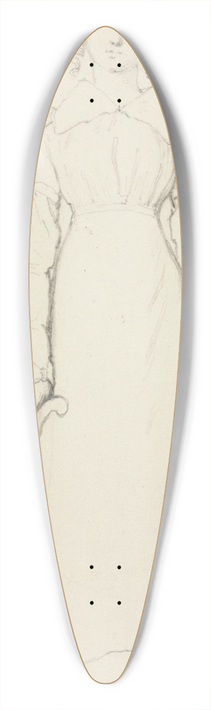 William Mulready - Woman with Ringlets, Standing 39.3 inch art pintail longboard deck
