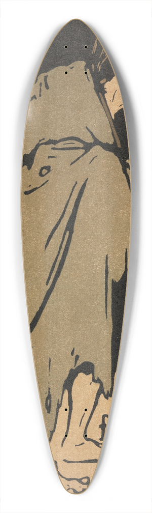 William Nicholson - An Alphabet; B is for Beggar 39.3 inch art pintail longboard deck