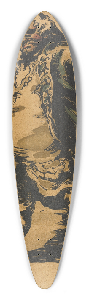 William Nicholson - Characters of Romance; Commodore Trunnion 39.3 inch art pintail longboard deck