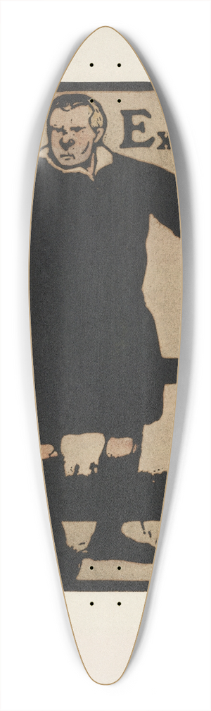 William Nicholson - E is for Executioner 39.3 inch art pintail longboard deck