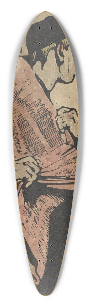 William Nicholson - News-boy 39.3 inch art pintail longboard deck