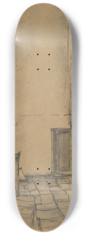 Dick Ket - Interieur van de kerk te Hoorn 8.25 inch art skate deck
