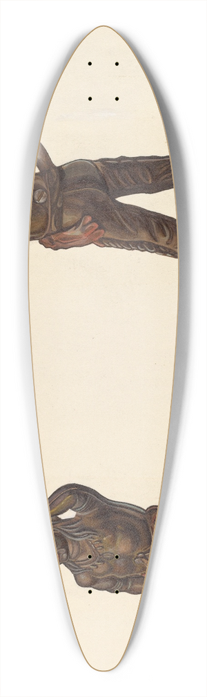 William O. Fletcher - Indian Chief Coin Bank 39.3 inch art pintail longboard deck