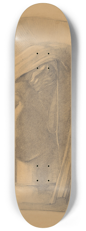 Dick Ket - Kop van een vrouw, naar een houten () relief 8.25 inch art skate deck