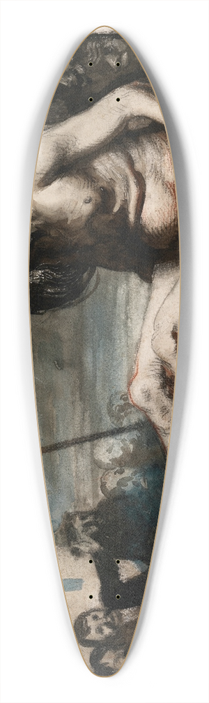 William Orpen - Job on the Dunghill 39.3 inch art pintail longboard deck