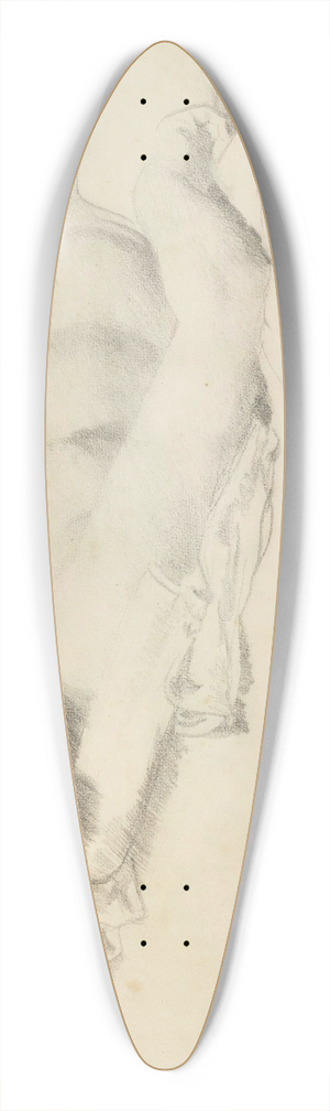William Orpen - Reclining Nude 39.3 inch art pintail longboard deck
